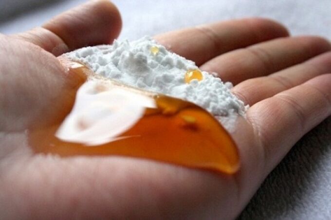 Baking soda with honey is a folk remedy for male sexual organ enlargement. 