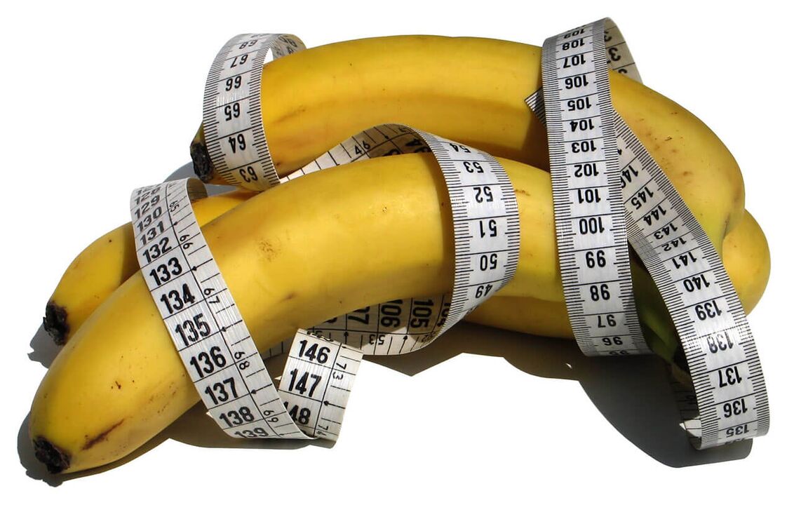 Increased penis - inches on bananas